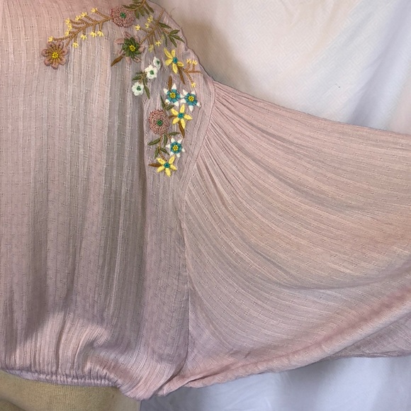 Free People Up & Away Lilac Embroidered Top - Picture 5 of 9